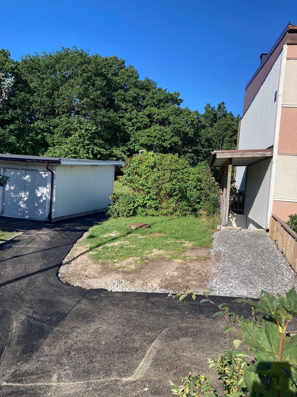 Fresh asphalt surface